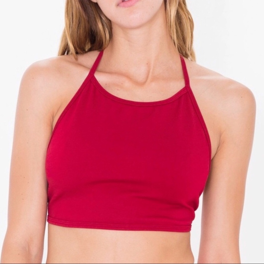 American Apparel Red Tie Halter